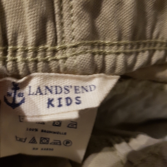 Lands' End boys size 4 canvas climber pants khaki lots of pockets, NEW - Picture 4 of 5
